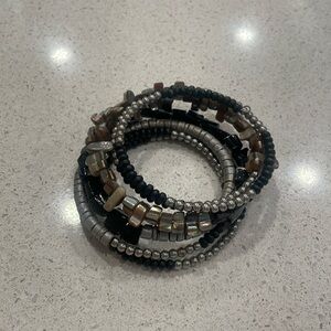 Stacked beaded bracelet